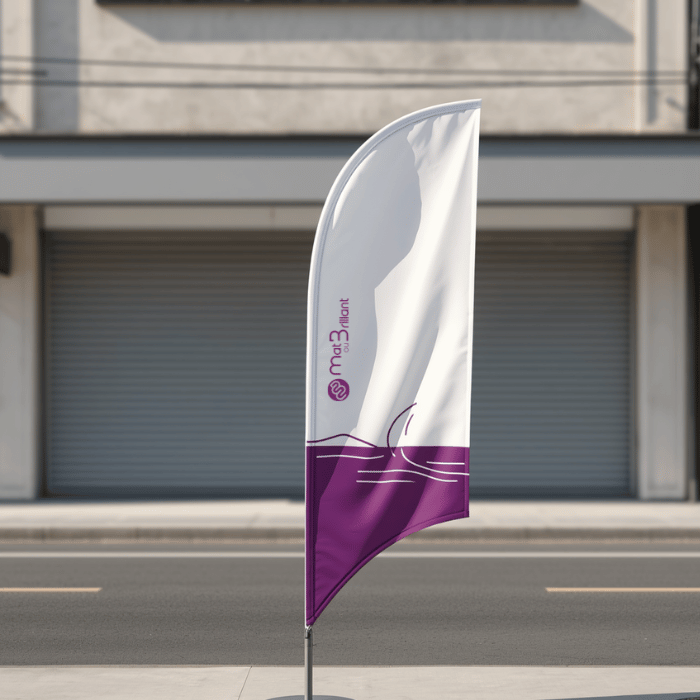 Impression beachflag et oriflamme publicitaire à Marseille